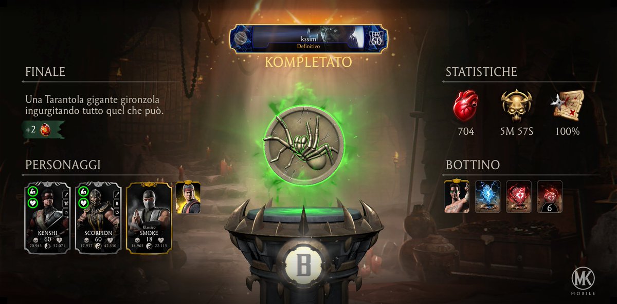 SamueleCapano's tweet photo. Ho kompletato una Corsa nella Kripta su Mortal Kombat Mobile! Vedi Statistiche Corsa nella Kripta https://t.co/9PlUZYEiax