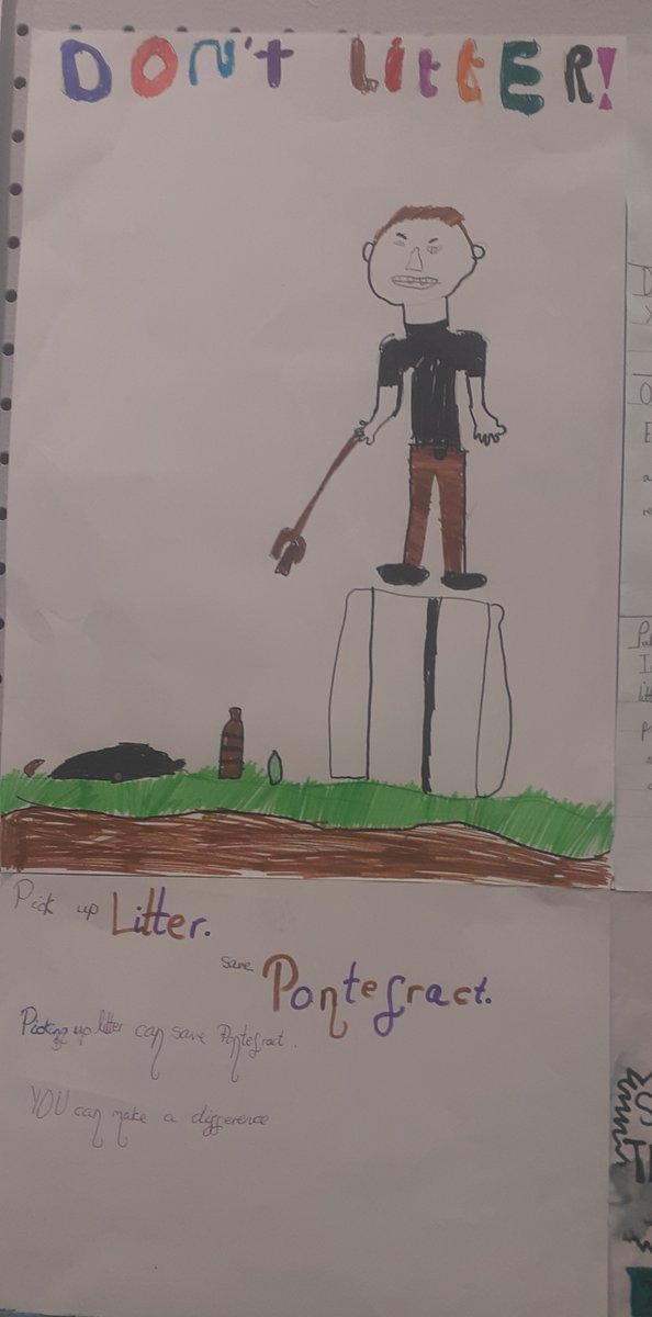 PontefractCivic's tweet image. Remember @KeepBritainTidy #GreatBritishSpringClean (March/April). Poster display now taken down, here&apos;s some work which met our litter picking brief. Others featured longer-term goals of saving the planet.