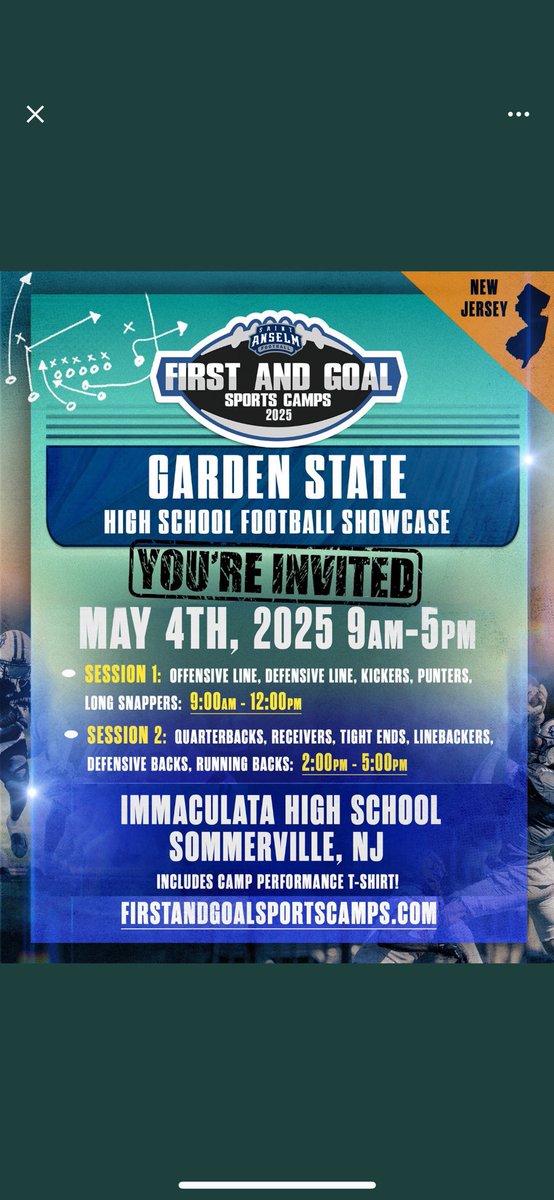 Dante Palladino (@dantepalladino2) on Twitter photo Blessed to be invited to Saint Anselm football showcase thank you <a href="/Coach_Bick/">Joe Bick</a> for the invite can’t wait to compete. Blessed to be invited to Saint Anselm football showcase thank you <a href="/Coach_Bick/">Joe Bick</a> for the invite can’t wait to compete.