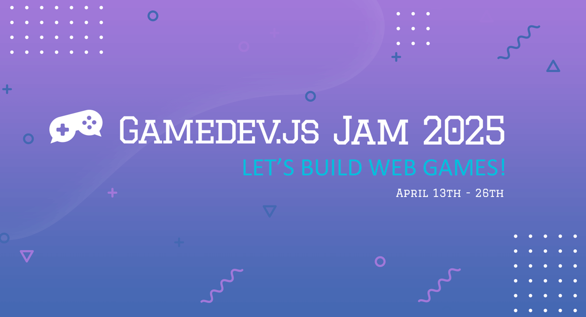 #GamedevJS Jam 2025 just STARTED! Build a web game in 13 days to win cool prizes!

Theme announcement: gamedevjs.com/competitions/g…

Join on Itch: itch.io/jam/gamedevjs-…

Please share the good news with the #gamedev world, good luck and have fun!

#indiedev #indiegames #gamejam