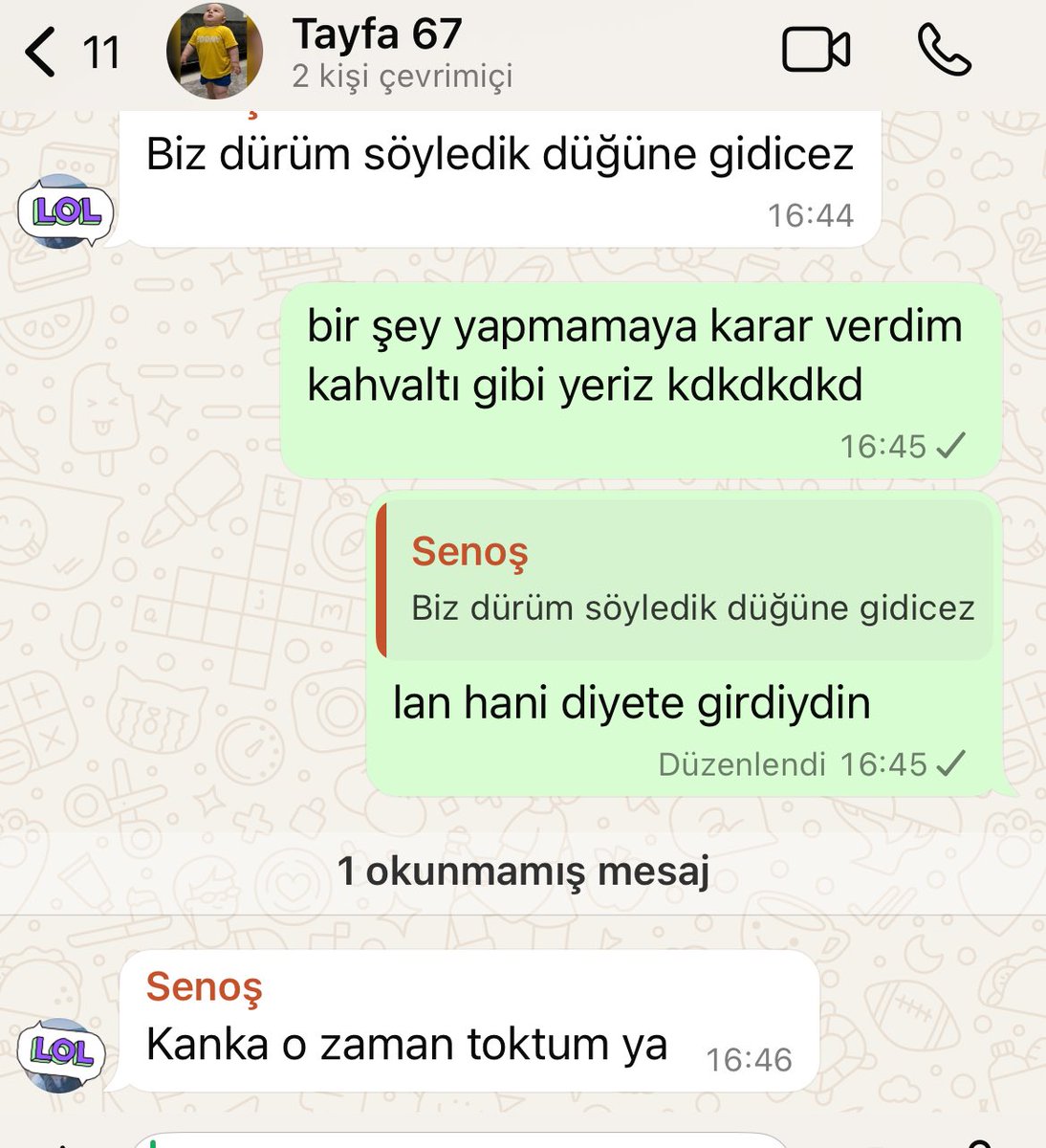 Bizim grubun diyette kararlılık seviyesi 🤦🏻‍♀️🤦🏻‍♀️