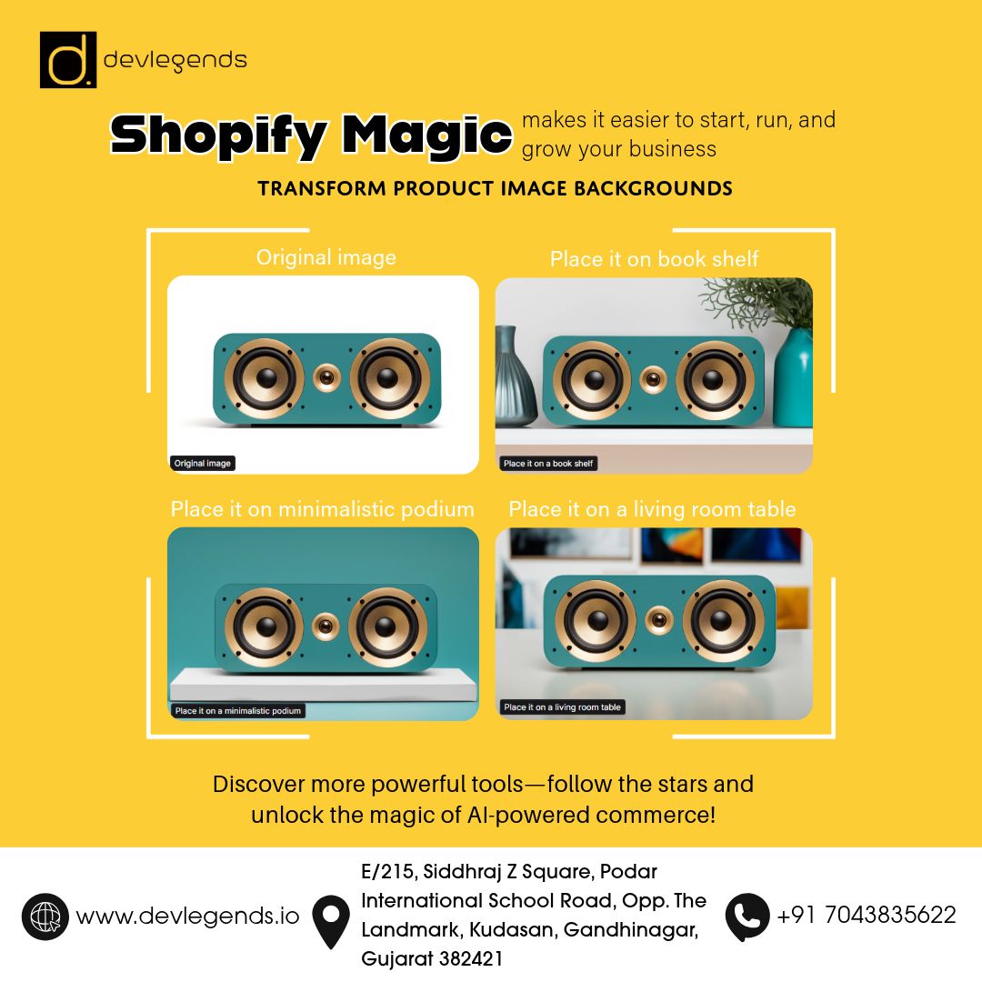 devlegendstech's tweet image. Shopify Magic is transforming eCommerce! ✨
With powerful AI-driven tools, it helps businesses launch, manage &amp;amp; grow their online stores effortlessly. 💻📈
Find out more about Shopify Magic here, shopify.com/in/magic
Ready to boost your Shopify store?