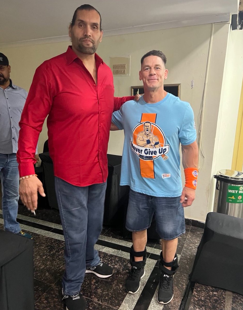 The Great Khali and John Cena reunite 📸