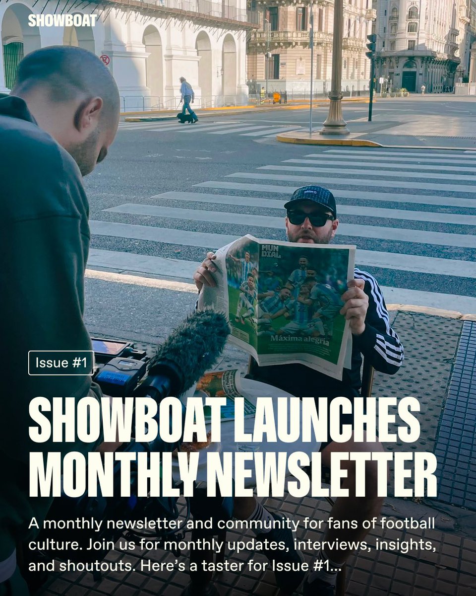Showboat (@showboatkits) on Twitter photo 🚨 NEWSLETTER LAUNCH 🚨
We’re talk fan culture with <a href="/groundhopperbcn/">Natxo Torné</a> & why we’re avoiding the Ghibli craze.
We highlight <a href="/LowerBlock/">Lower Block</a>’s new zine, <a href="/EhRetroKits/">EH Retro Kits</a> drops & sign off with Fontaines DC’s latest banger.
It’s a free five minute read and it’s worth your time. Link below 🚨 NEWSLETTER LAUNCH 🚨
We’re talk fan culture with <a href="/groundhopperbcn/">Natxo Torné</a> & why we’re avoiding the Ghibli craze.
We highlight <a href="/LowerBlock/">Lower Block</a>’s new zine, <a href="/EhRetroKits/">EH Retro Kits</a> drops & sign off with Fontaines DC’s latest banger.
It’s a free five minute read and it’s worth your time. Link below