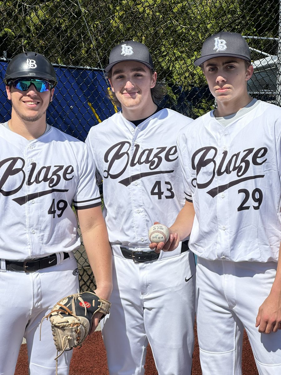Langley Blaze 🇨🇦 (@langleyblaze) on Twitter photo Game 1 Saturday:
Blaze pitchers throw a no hitter vs the Tritons.
<a href="/Cole_Dorland/">Cole Dorland</a> || <a href="/TylerTrim2/">Tyler Trim</a> Game 1 Saturday:
Blaze pitchers throw a no hitter vs the Tritons.
<a href="/Cole_Dorland/">Cole Dorland</a> || <a href="/TylerTrim2/">Tyler Trim</a>