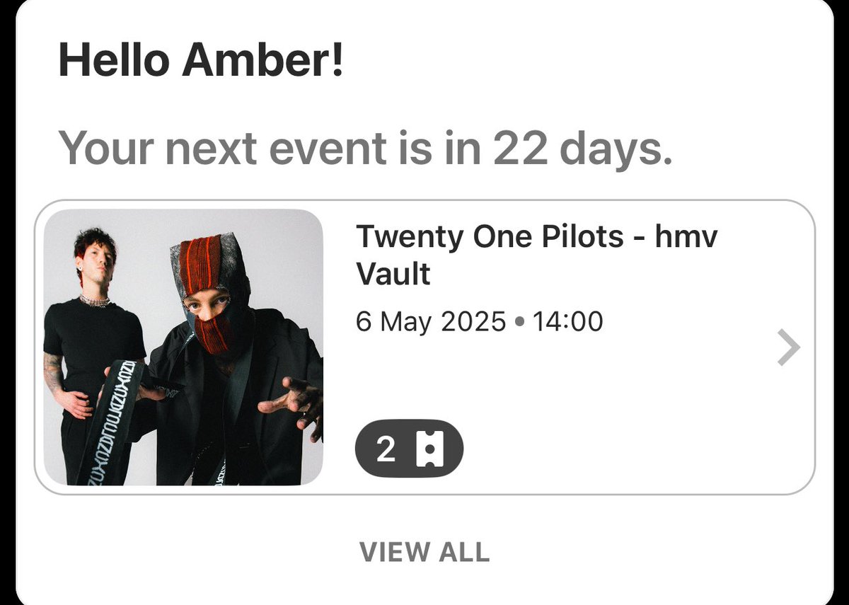 backkslide's tweet photo. giving away 1 twenty one pilots birmingham signing ticket

i can no longer go because im not in the country :( 

rt and follow to enter ❤️

(extra entry if you comment)

(ticket says amber because @PETCHEEETAH bought it for me) https://t.co/DhRivdeldv