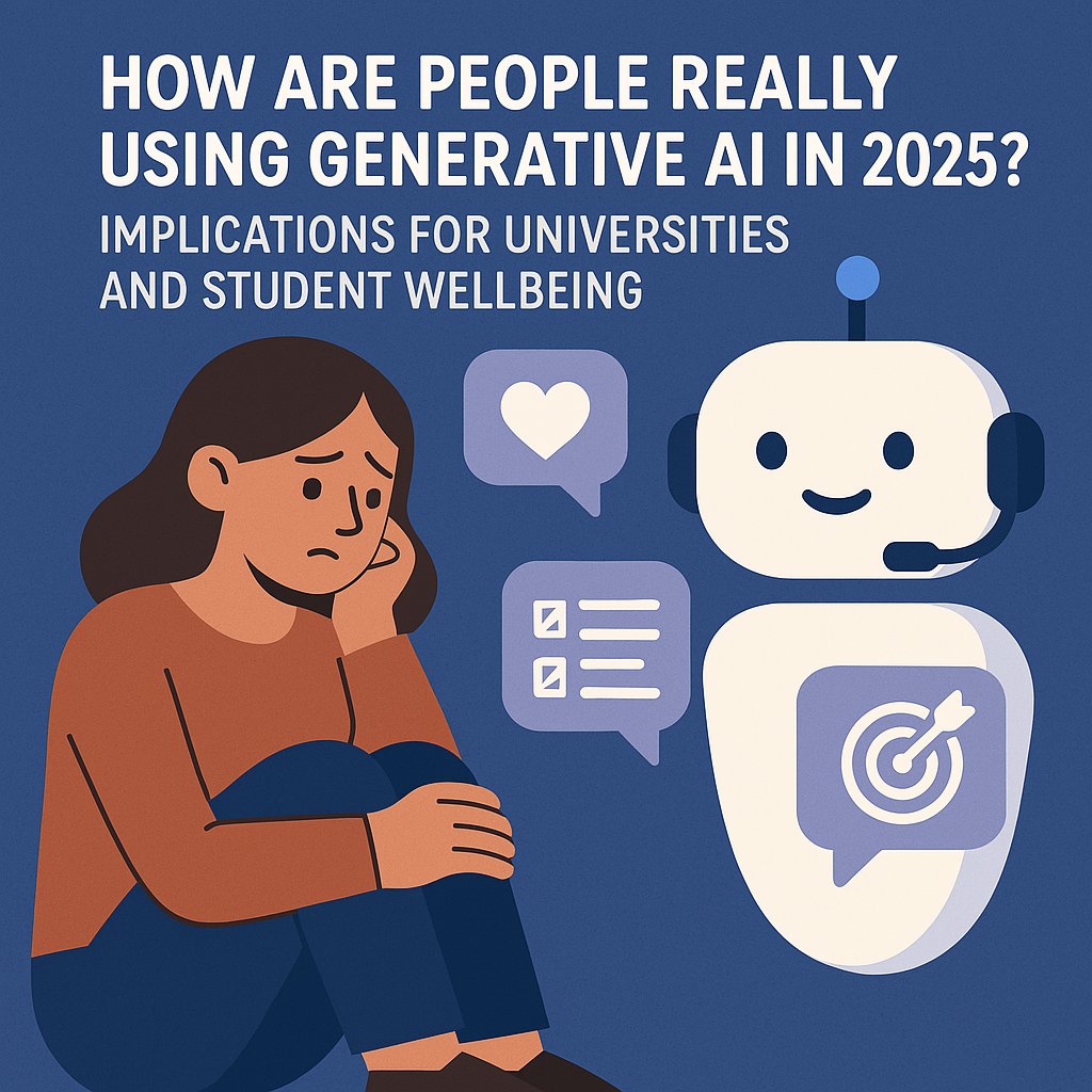 Are students now relying on GenAI chatbots for therapy more than real humans? Is the misuse of #GenAI in an #academicintegrity context no longer a major issue? A new report on reported uses of systems like #ChatGPT raises issues for universities, students and others to consider.