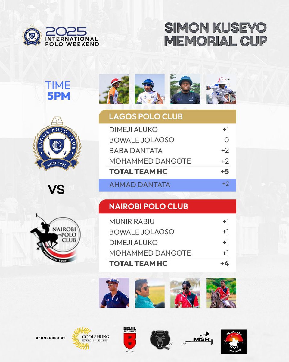 Lagos Polo Club vs Nairobi Polo Club
Watch live - youtube.com/live/DtETJ6m2n…