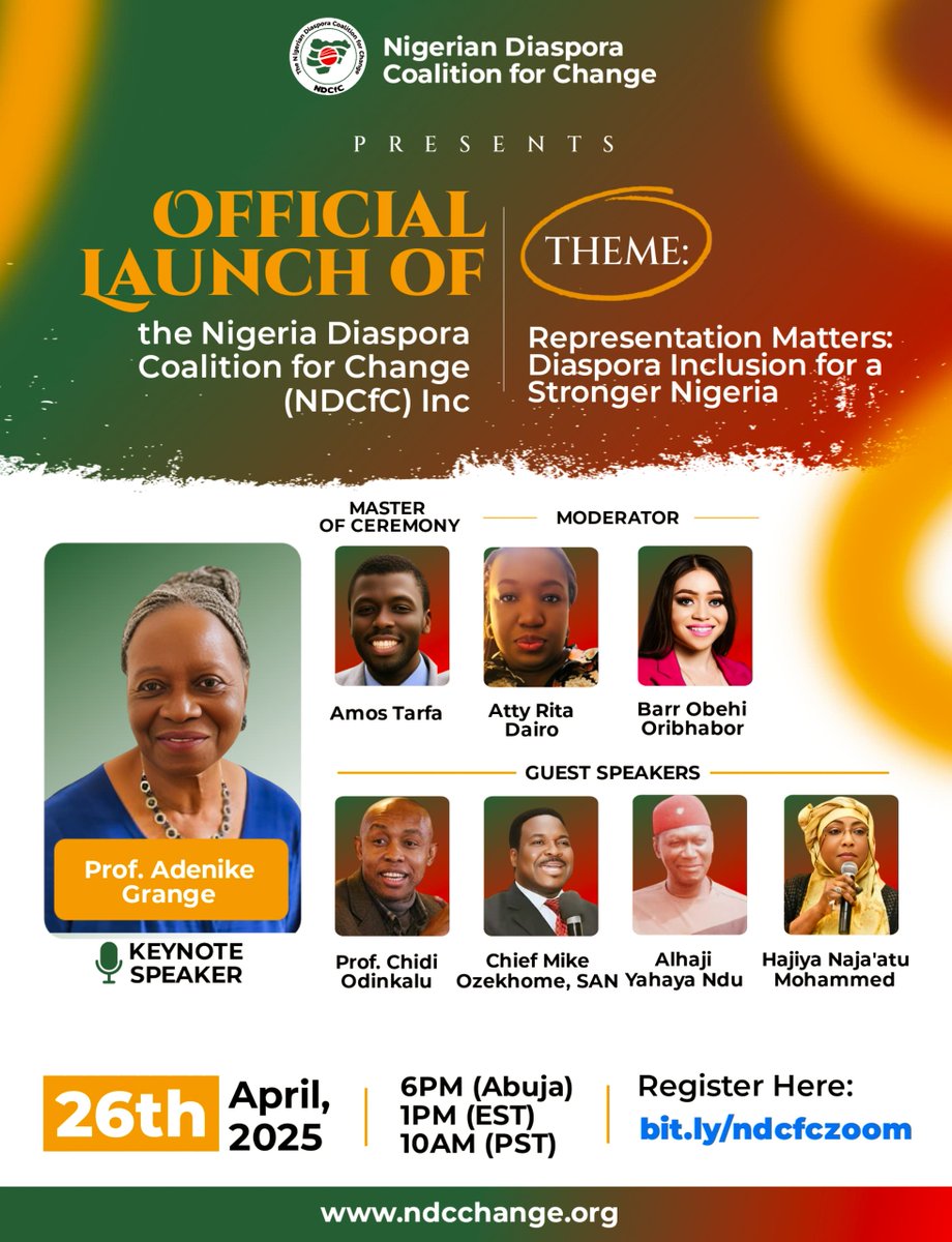 ndcchange's tweet photo. 🎙️ Representation matters! Our launch will feature thought leaders discussing the role of diaspora inclusion in national development. 💡 Save the date! #StrongerNigeria https://t.co/YTAOTYhcpk