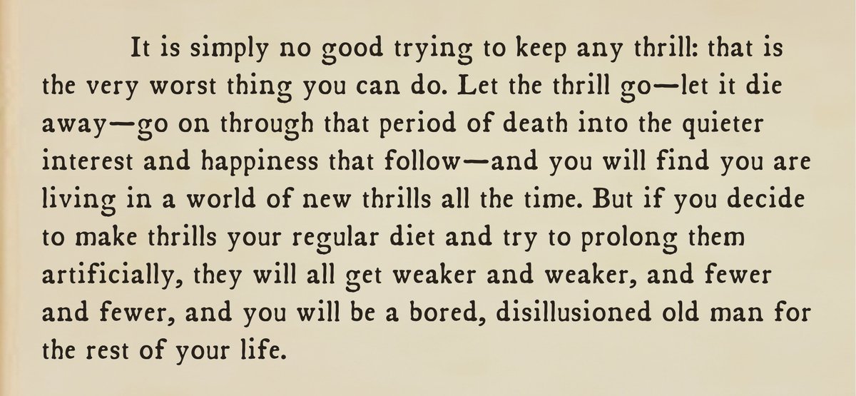 C.S. Lewis on chasing thrills — truer than ever today.