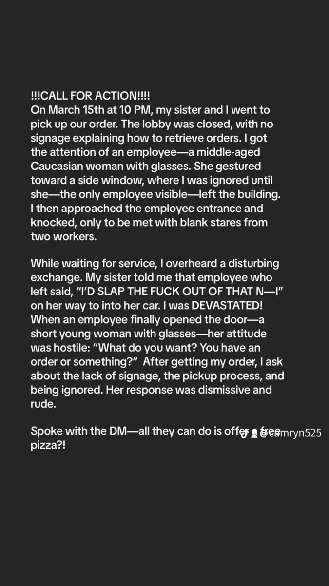 RyenTheStallion's tweet photo. Dominos let racist people work at there stores! This happened at Dominos in Grand Rapids. Address is 1025 Division Ave S, Grand Rapids, MI 49507. https://t.co/Im2NujokN9