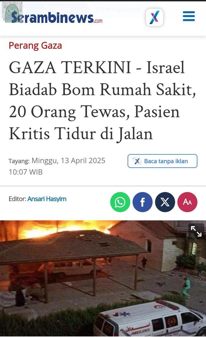 tanyarlfes's tweet image. 💚 Ingat Guys di dalam peperangan, rumah sakit, medis sama jurnalis dilindungi, tapi itu gak berlaku bagi zionists Israel. Mereka udah hancurin banyak rumah sakit di gaza biar warga gaza yang terluka kena serangan Israel gak ada yang ngobatin. Biadab!!