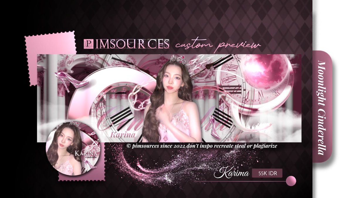 Repost please thank you 🪞🩷

Meet our beautiful lady, Cinderella under the pink moonlight — ready to bless us with her graceful presence 👠 

t: #zonauang layout ready stock KARINA