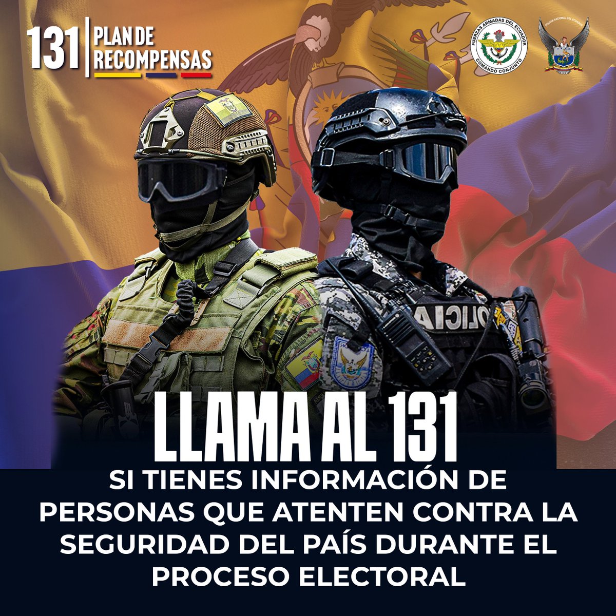 ¿Tienes información sobre personas que atenten contra la seguridad durante el proceso electoral?

No guardes silencio. Actúa con responsabilidad y compromiso.

📞 Llama gratis al 131
📧 Escribe a informa@recompensas131.org
📲 También puedes contactarnos por redes sociales