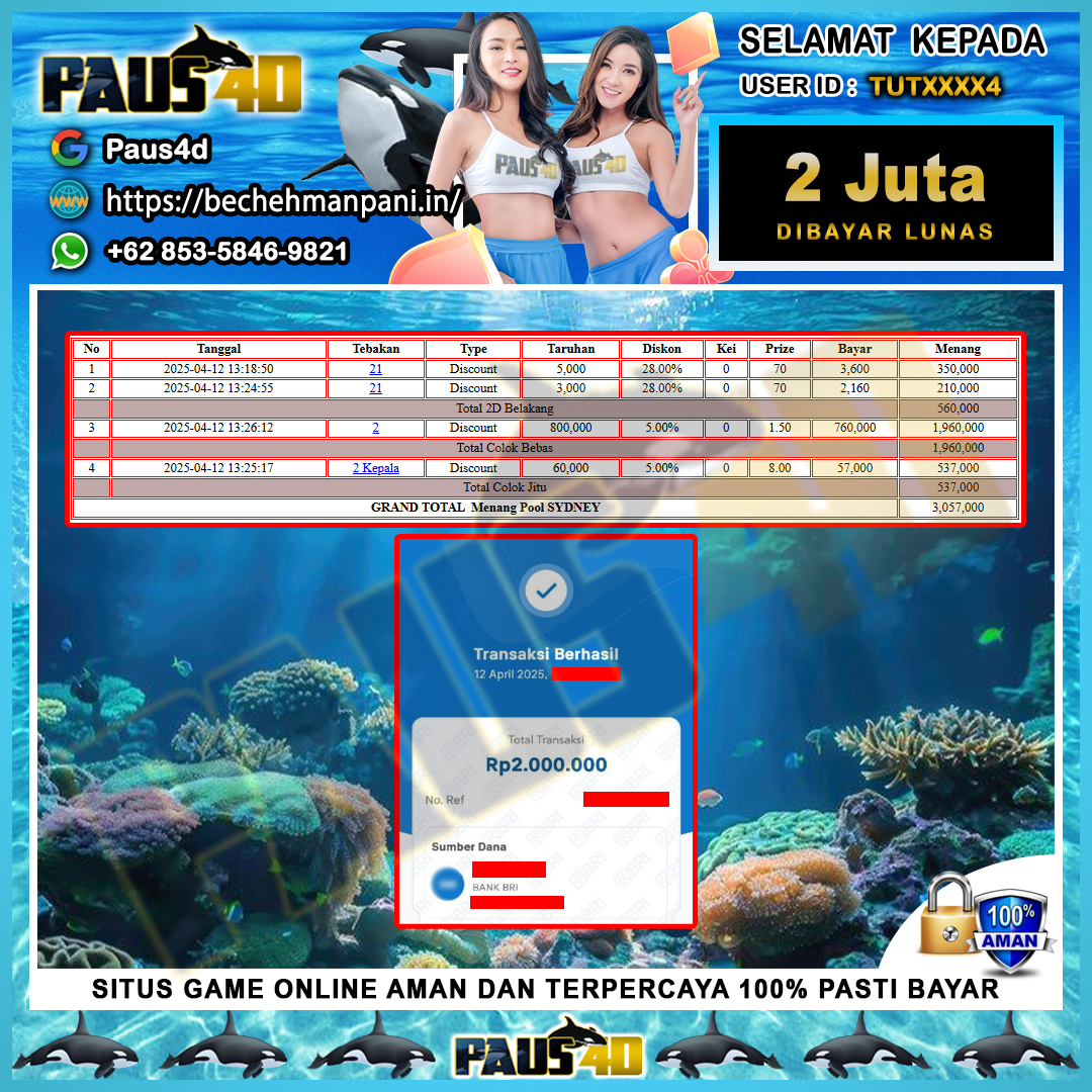 paus4d___'s tweet photo. 🎉 PAUS4D Buktiin! Menang Langsung Cair! 💸🔥
Selamat buat member yang sukses WD tanpa drama!
PAUS4D selalu bayar lunas, kapan pun!

🎰 Slot Gacor | 🎯 Togel Resmi | 🃏 Live Games Seru
Main tenang, cuan tiap hari!

🔗 Daftar: https://t.co/16nrJDS2zu https://t.co/AI6GbrXRhH