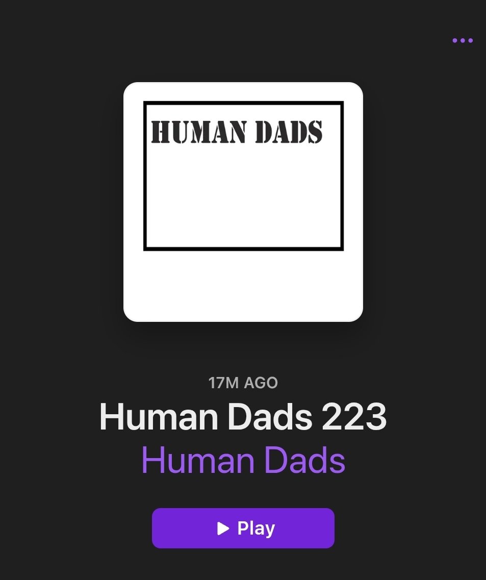 HumanDads's tweet image. Probably the best episode of the year
Human Dads 223
@2KOLSCH
@rhylanrowe
@jaseballdo
Bob VS Mark - Luka tiff postgame
Big Back boys talk Dessert - Hot-Cold-Room Temp
What’s the deal with bladders?