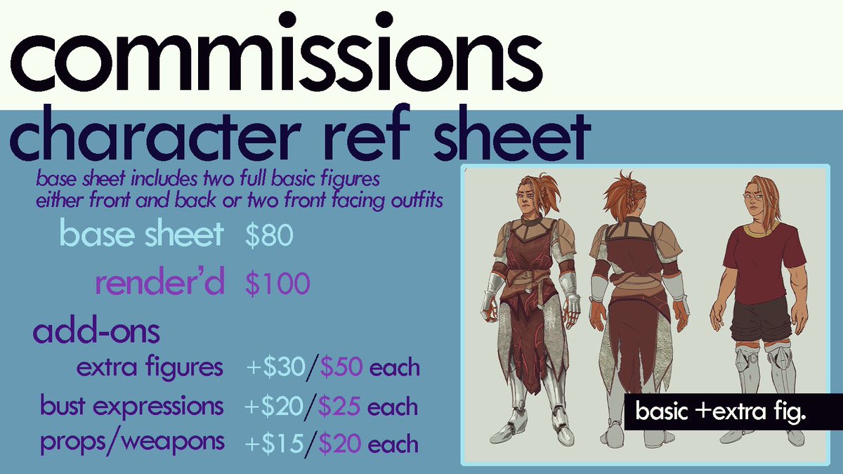 buriedgalleon's tweet photo. Hey guys! Reposting my commission sheet pricing with my new carrd link:

https://t.co/gb5YWS0bZN https://t.co/ZCWpaWJDpK