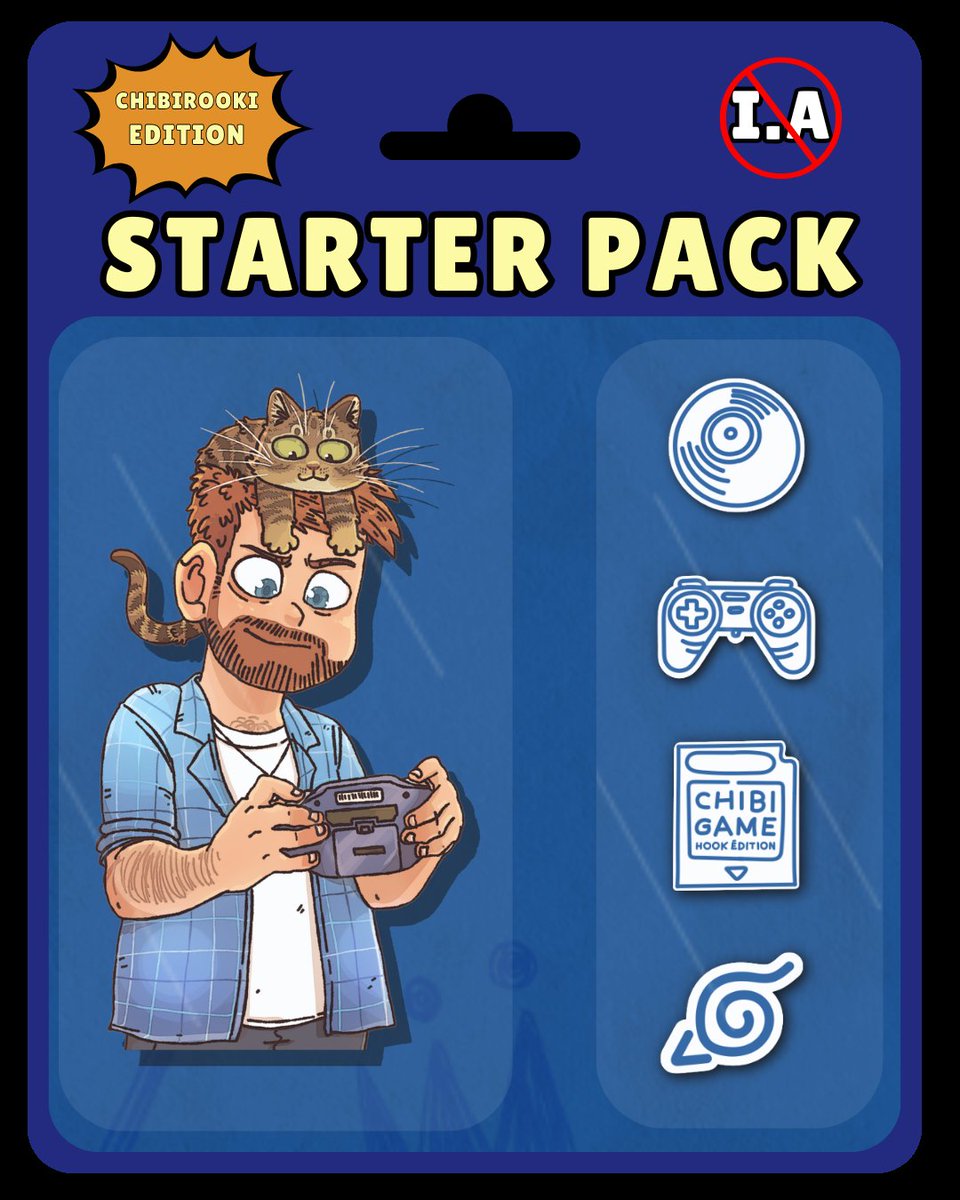 Chibirooki's tweet image. Mon petit starter pack 🎮😺
Badges et fond : @Harazel_
Avatar : Edo (edolecabillaud)
Soutenons nos artistes ❤️🎨
#StarterPackNoAI