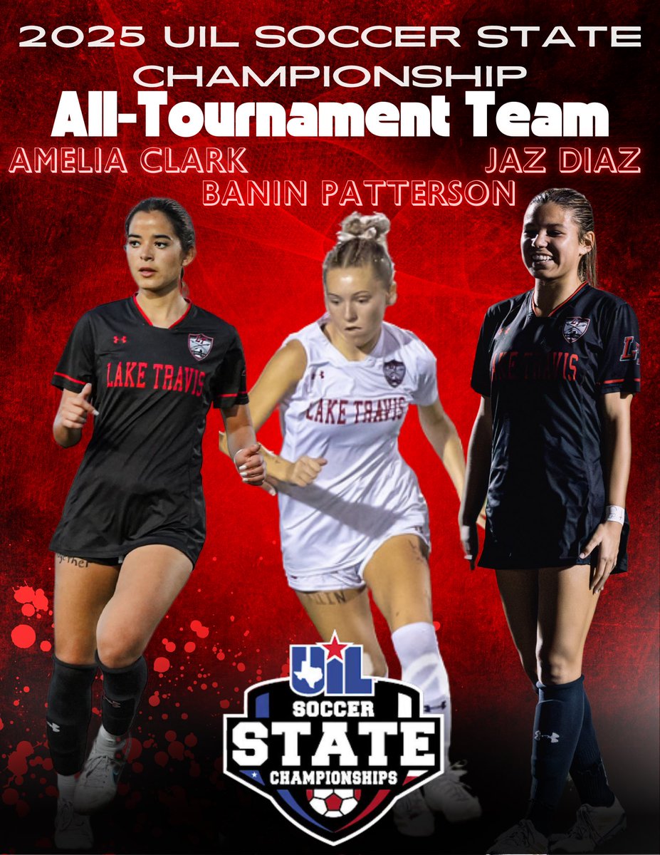 Congratulations to our very own, Amelia Clark, Banin Patterson, and Jaz Diaz for being named to the UIL 6A D1 All Tournament team by <a href="/tascosoccer/">TASCO</a>! We are so proud of y’all!