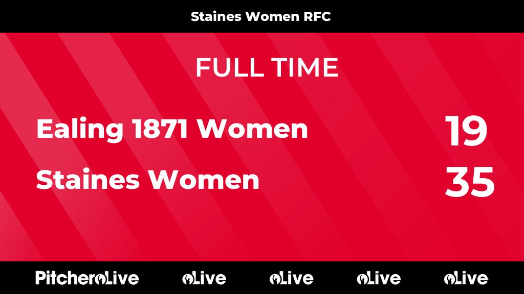 FULL TIME: Ealing 1871 Women 19 - 35 Staines Women
#EALSTA #Pitchero
stainesrugby.uk/teams/236593/m…