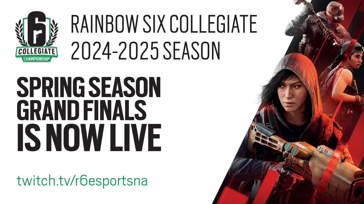 Rally Cry (@teamrallycry) on Twitter photo ๐จ IT'S LITERALLY HAPPENING RIGHT NOW ๐จ
#R6C Spring Finals is now LIVE ๐ฅ๐ฅ๐ฅ
Catch the clash between <a href="/ZipsEsports/">Akron Esports</a> and <a href="/JMU_Esports/">JMU Esports</a> at twitch.tv/r6esportsna ๐บ ๐จ IT'S LITERALLY HAPPENING RIGHT NOW ๐จ
#R6C Spring Finals is now LIVE ๐ฅ๐ฅ๐ฅ
Catch the clash between <a href="/ZipsEsports/">Akron Esports</a> and <a href="/JMU_Esports/">JMU Esports</a> at twitch.tv/r6esportsna ๐บ
