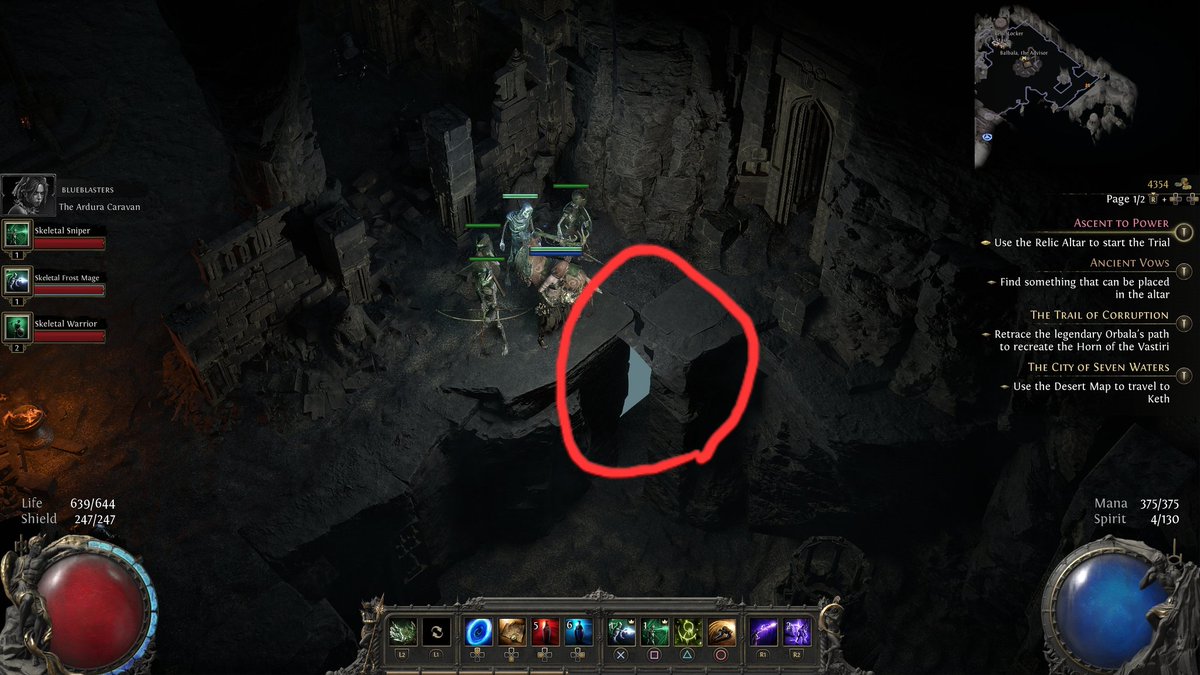Code246806's tweet image. #PathOfExile2 #glitch
Found a graphic glitch in the trial of ascendancy