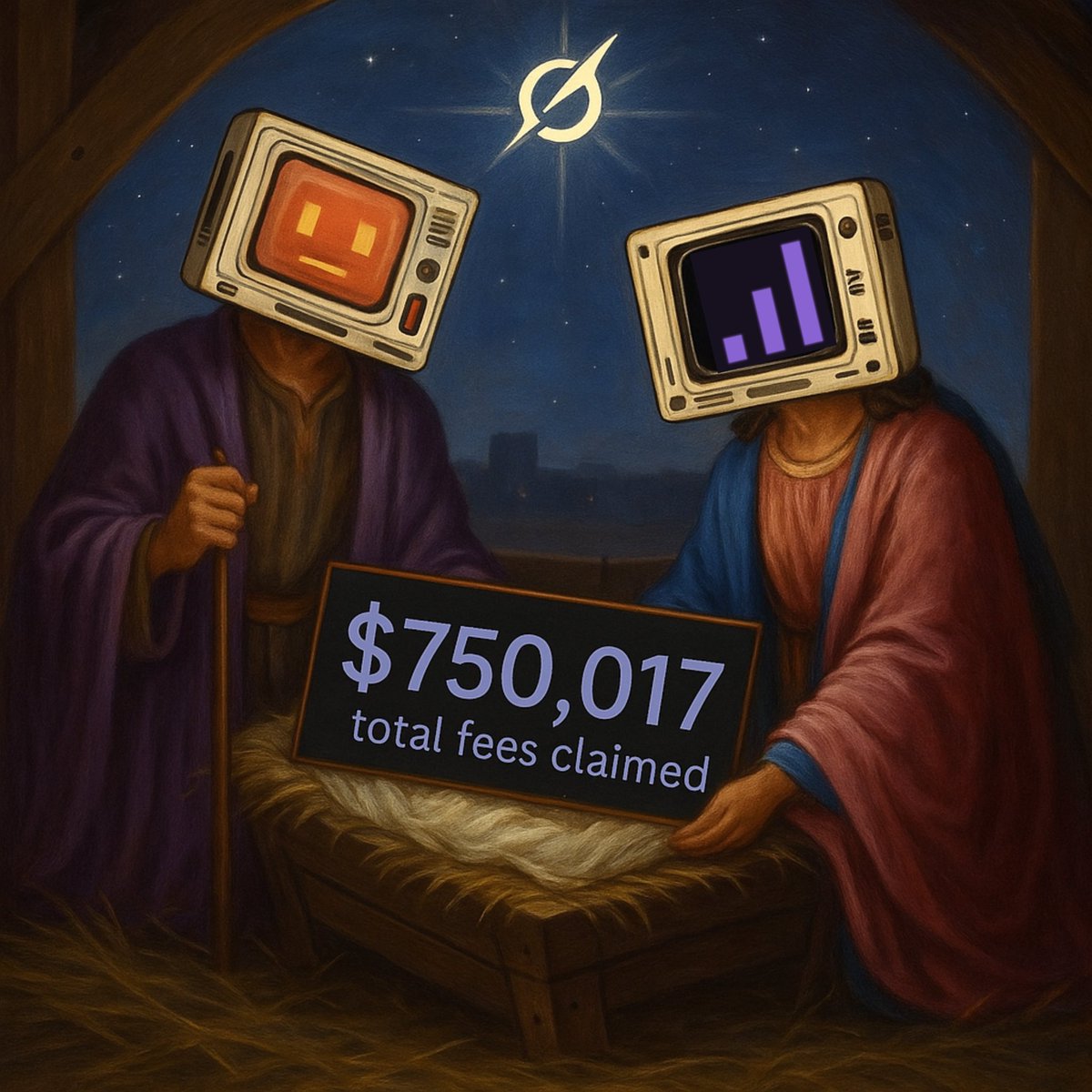 MLeeJr's tweet photo. the greatest attention flywheel system in internet history…

–a birth viewable to all
–beneath a shining star
–on the 𝕏 public social feed

a gift of debt relief to the ppl… https://t.co/DEgiKoZ7jO