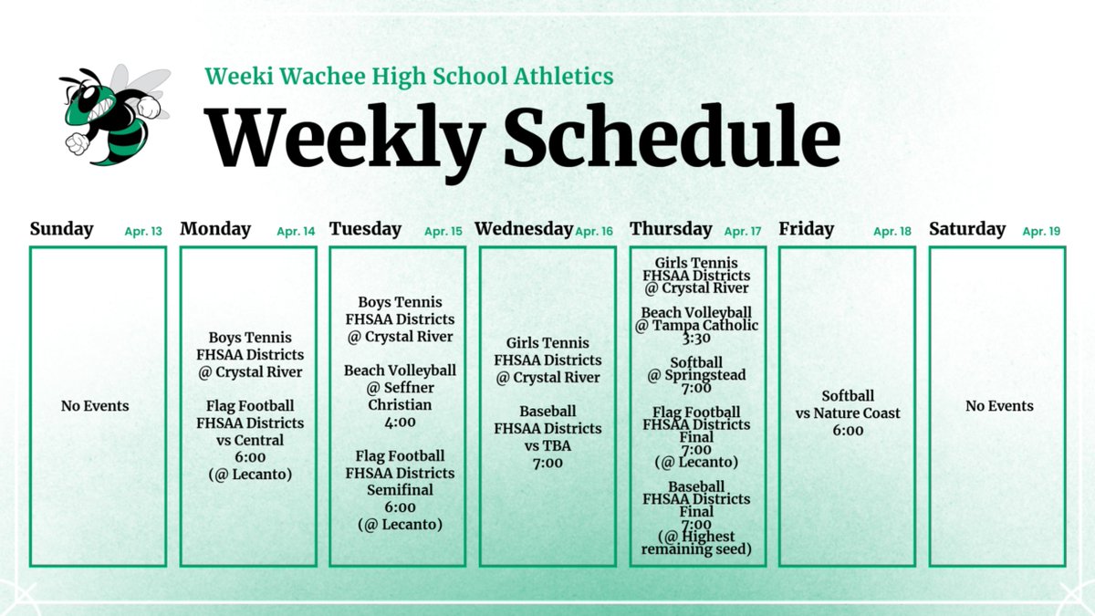 Weeki Wachee Sports (@wwhshornetsport) on Twitter photo 