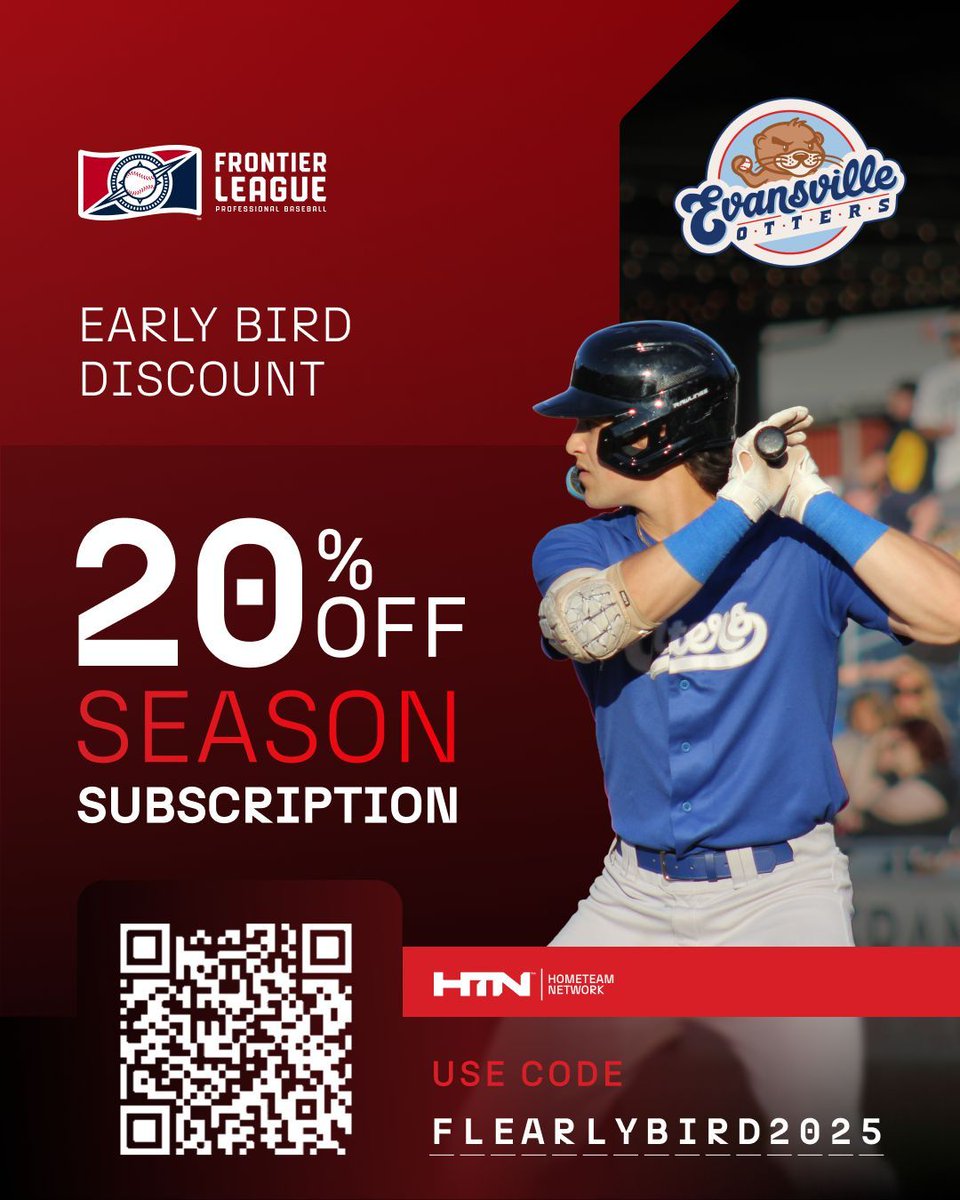 EvilleOtters's tweet photo. 🐦 Early bird gets the stream!
Get 20% OFF your Otters season subscription on HomeTeam Network with code FLEARLYBIRD2025 — now thru May 7!
📺 Watch every game ➡️ https://t.co/x9u42juYVQ
#FrontierLeague #BaseballStream #HomeTeamNetwork #EarlyBirdSpecial #Otters30th #GoOtters https://t.co/lzSXENpgu1