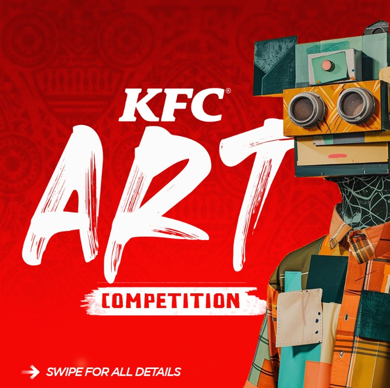 KFC_Ghana's tweet photo. CALLING ALL CREATIVES!
The KFC Art Competition is officially open! 
Submit your work and stand a chance to have your artwork displayed in all KFC Stores nationwide!
Send your submissions to kfcart@mascofoods.com from 11th April – 7th May 2025 to get shortlisted!
Ts &amp; Cs Apply. https://t.co/6GOA90IGTu