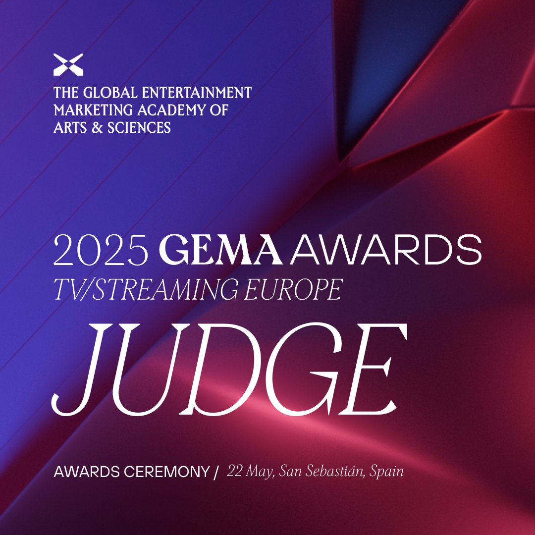 DeliricoStudio's tweet photo. It was a fantastic experience to be a judge for the 2025 GEMA Awards for TV/Streaming – Europe! I’m continually inspired by the incredible creativity and talent in our entertainment marketing community https://t.co/KCgBrAes7m