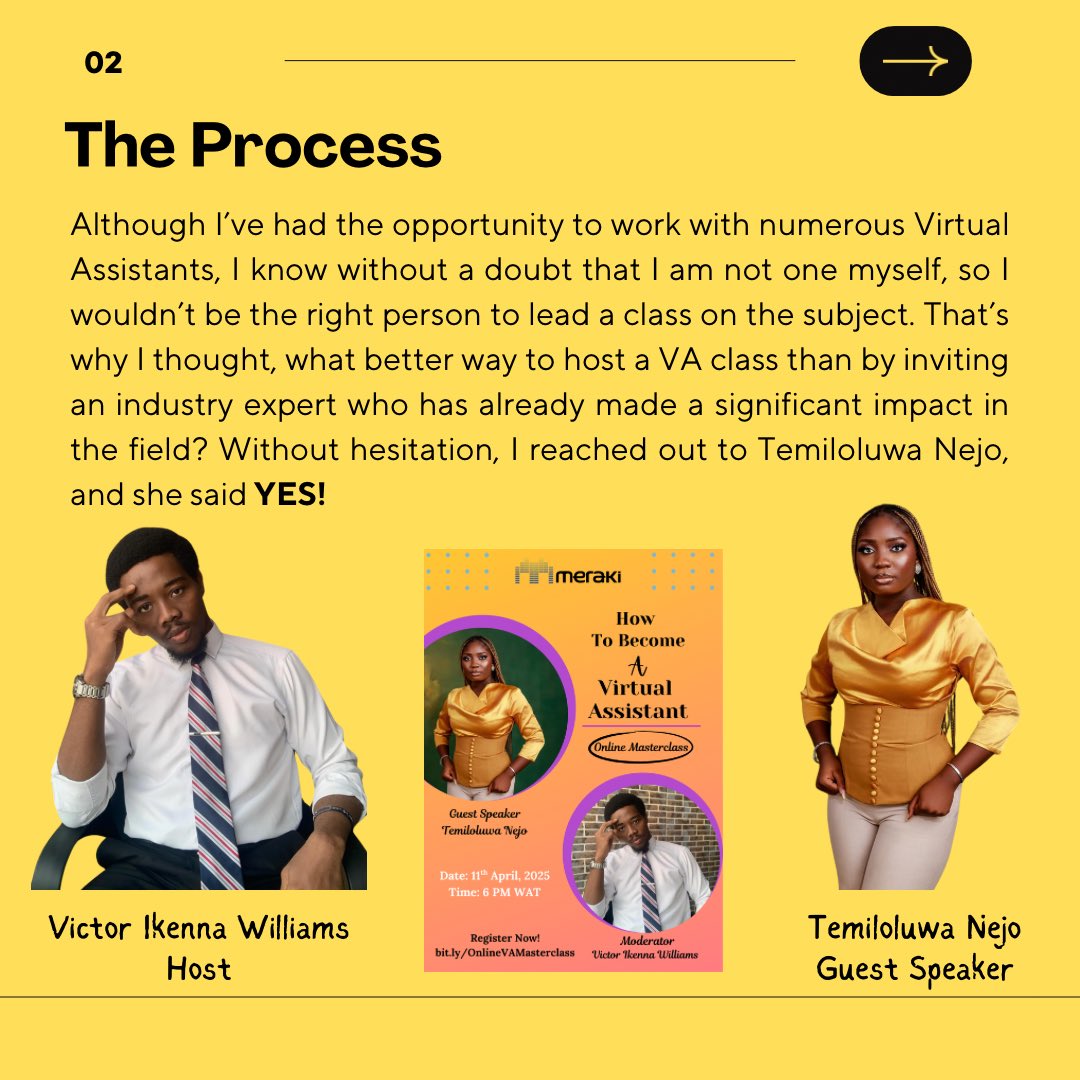 VictorWilliamsX's tweet photo. As a passionate advocate for youth development, I hosted a free Virtual Assistant Masterclass, to empower young people with practical, in-demand skills, paving the way for financial independence and digital opportunities.

Check out the slides to see the impact! 😉 https://t.co/SRAtYQdGui