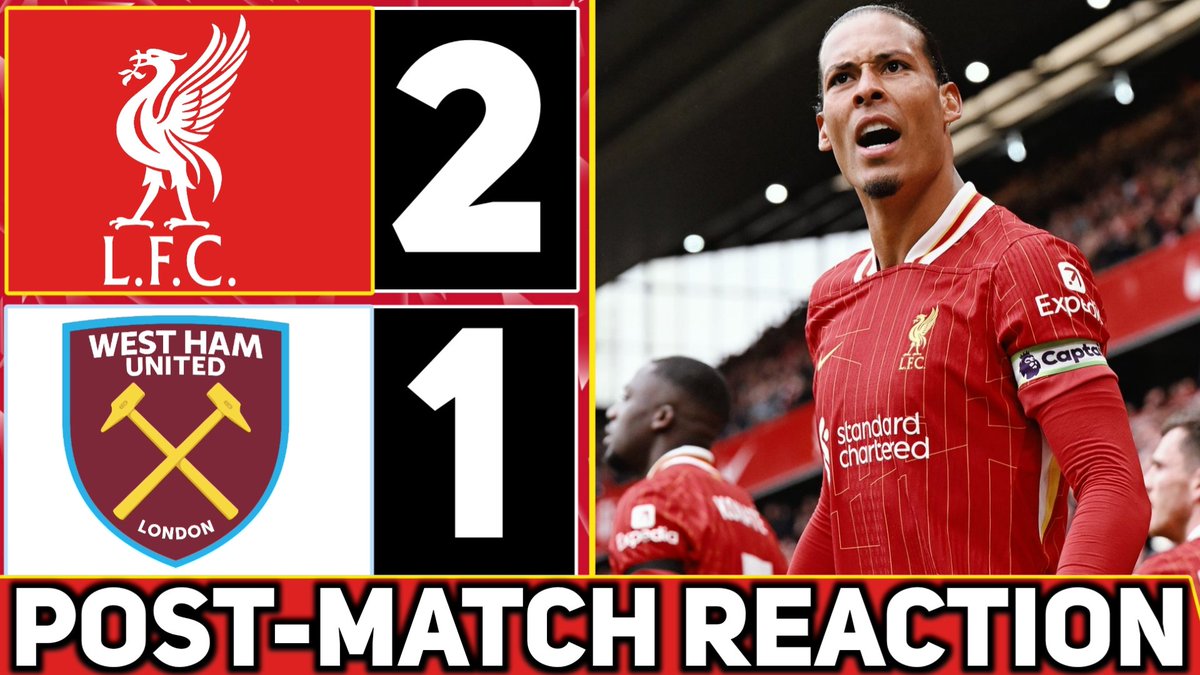 TheKopCouncil's tweet photo. VIRGIL VAN DIJK WINS IT FOR LIVERPOOL! | Liverpool 2-1 West Ham Post-Match Reaction

Live at 7PM Tonight over on our YouTube channel with our Post-Match Reaction to Liverpool's 2-1 Victory over West Ham. #LFC 

🎥:https://t.co/evnTv9tSnN https://t.co/M6zFxz6WX0