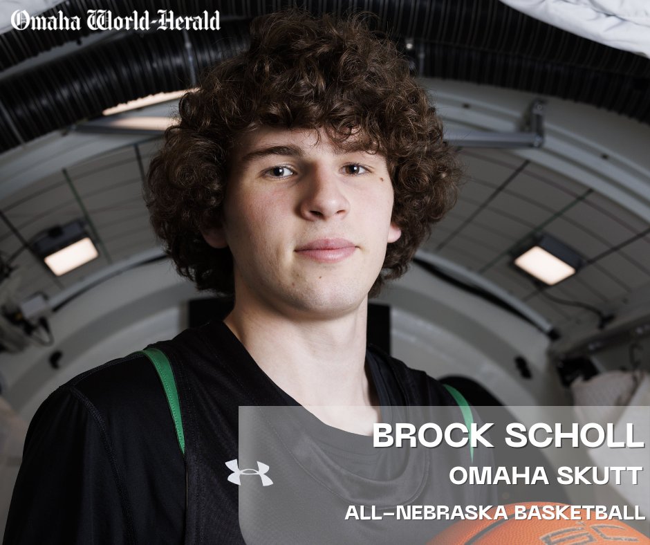 Congrats to <a href="/SkuttBasketball/">Skutt Catholic Hoops</a>'s <a href="/brock_scholl/">Brock Scholl</a> for being named to the World-Herald's All-Nebraska first team! 

#nebpreps
Meet the team:
omaha.com/sports/high-sc…