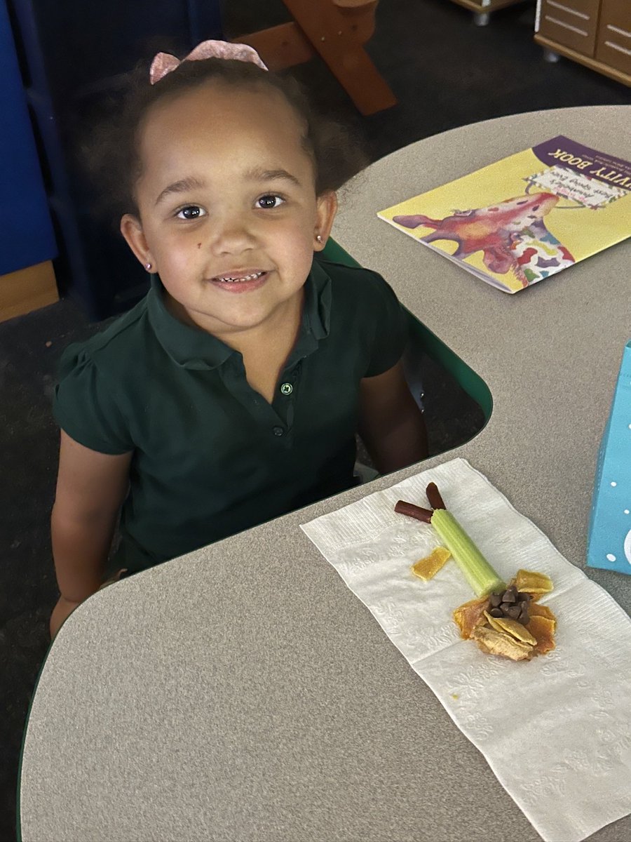 This week we have been studying plants. Students created an edible model of a plant.