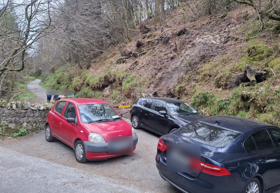 No way our emergency ambulances are getting through here today...👀

🅿️ If you're parking up remember to leave space for emergency services like <a href="/DWMRT/">Dublin & Wicklow MRT</a>

🚒🚑 We all need access 24/7 particularly if parks and trails are busy like today

📍Tibradden, Dublin mountains