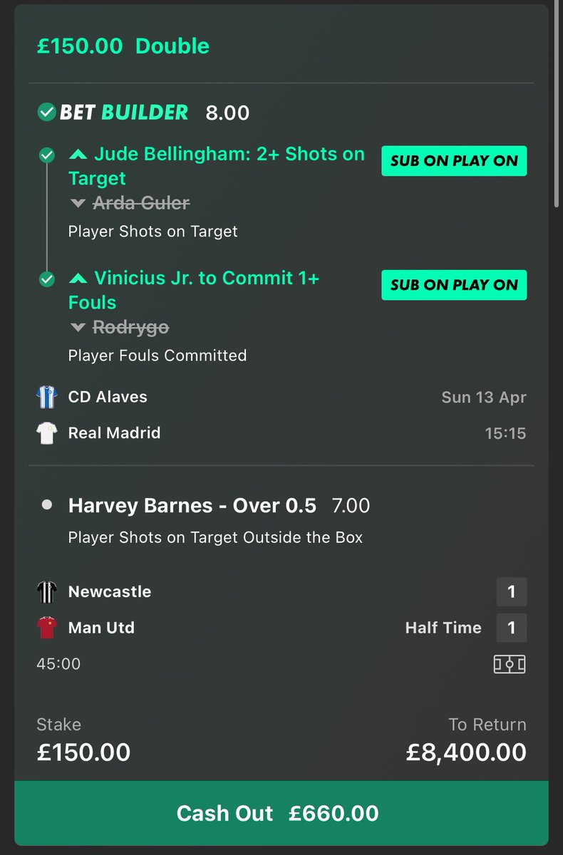 jk720031's tweet image. HOLY FUCK🤯

I’m one selection off £10,000 today🌟

If Barnes has a shot on target from outside the box I will give someone £1,200😅

Dont have to be following, just make sure you like this tweet👍