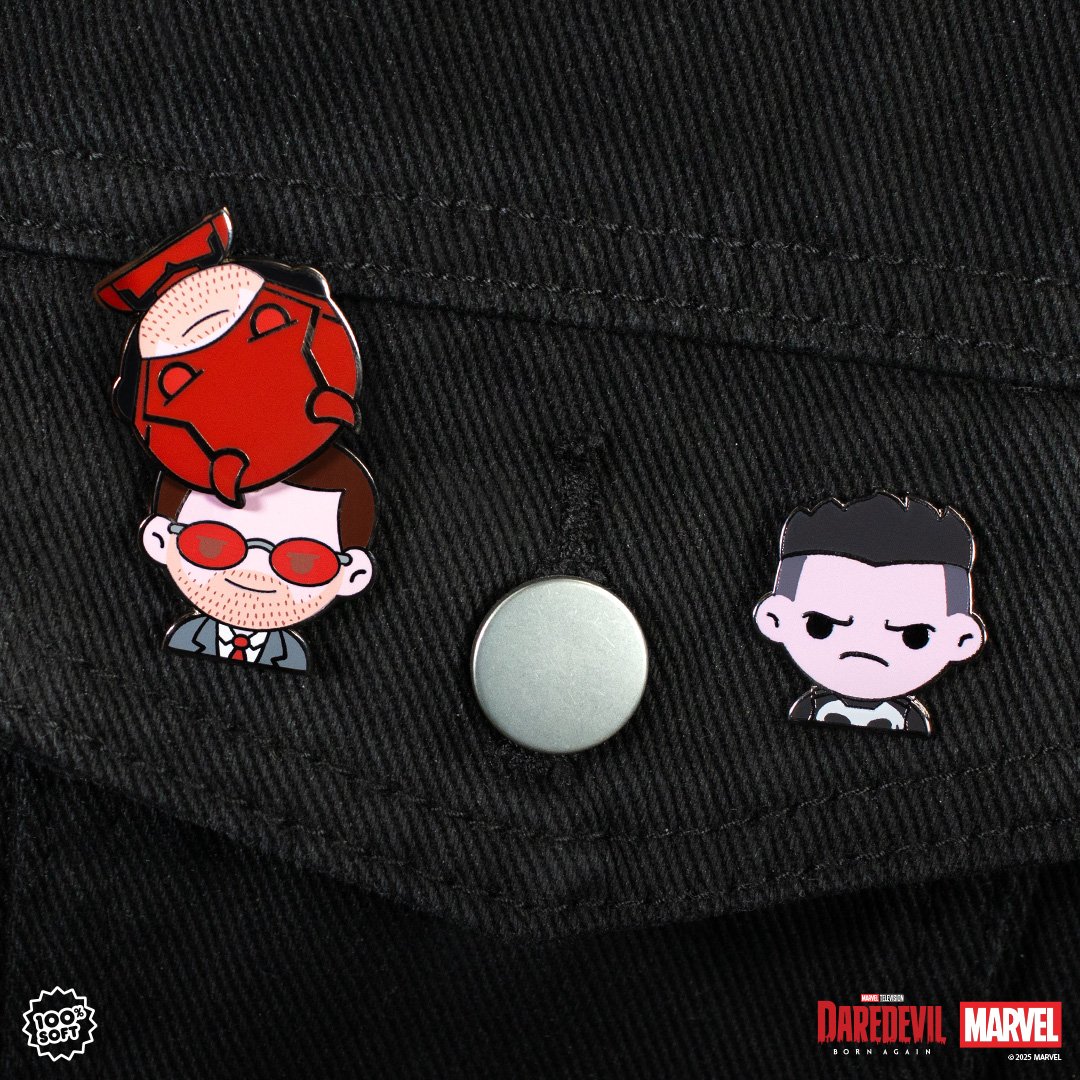 <데어데블 : 본어게인> 100% Soft 뱃지 판매 & 실물 사진 2탄 #DaredevilBornAgain 😈 종류: 넬머페(맷 머독&포기&카렌), 킹핀&바네사, 뮤즈, 화이트 타이거...