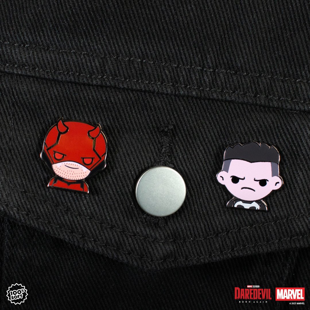 <데어데블 : 본어게인> 100% Soft 뱃지 판매 & 실물 사진 2탄 #DaredevilBornAgain 😈 종류: 넬머페(맷 머독&포기&카렌), 킹핀&바네사, 뮤즈, 화이트 타이거...