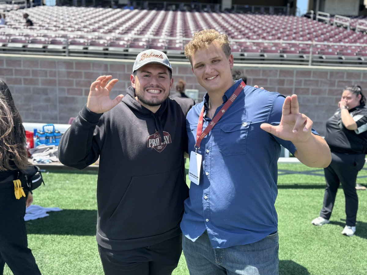 GriffinBlocker (@griffinblocker) on Twitter photo Had a great time at San Marcos this weekend at the <a href="/TXSTATEFOOTBALL/">Texas State Football</a> Spring Game! Great hospitality from the staff, shoutout to <a href="/andrewcobus/">Coach Cobus</a> and <a href="/TrustMyEyesO/">⭕️FFERTUNITY</a> for the invite! Can’t wait to be back out there this summer to compete in their prospect camp! #EatEmUp #TakeBackTexas Had a great time at San Marcos this weekend at the <a href="/TXSTATEFOOTBALL/">Texas State Football</a> Spring Game! Great hospitality from the staff, shoutout to <a href="/andrewcobus/">Coach Cobus</a> and <a href="/TrustMyEyesO/">⭕️FFERTUNITY</a> for the invite! Can’t wait to be back out there this summer to compete in their prospect camp! #EatEmUp #TakeBackTexas