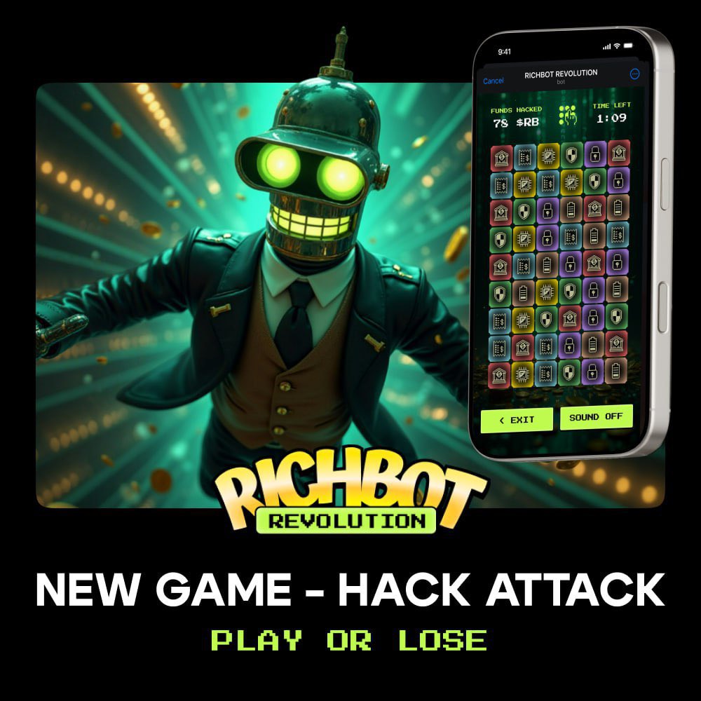 RichbotRevGame's tweet image. 🖥  Hack Attack Guide and Prize Game Season #3 reminder 🔄

🕹 🤖  Watch out ! The Hack Attack Game is now LIVE — seize your opportunity to drain RBT from inactive players! 

✉️ Check out the FULL guide  🔙  to sharpen your skills and maximize your chances!

The excitement is…