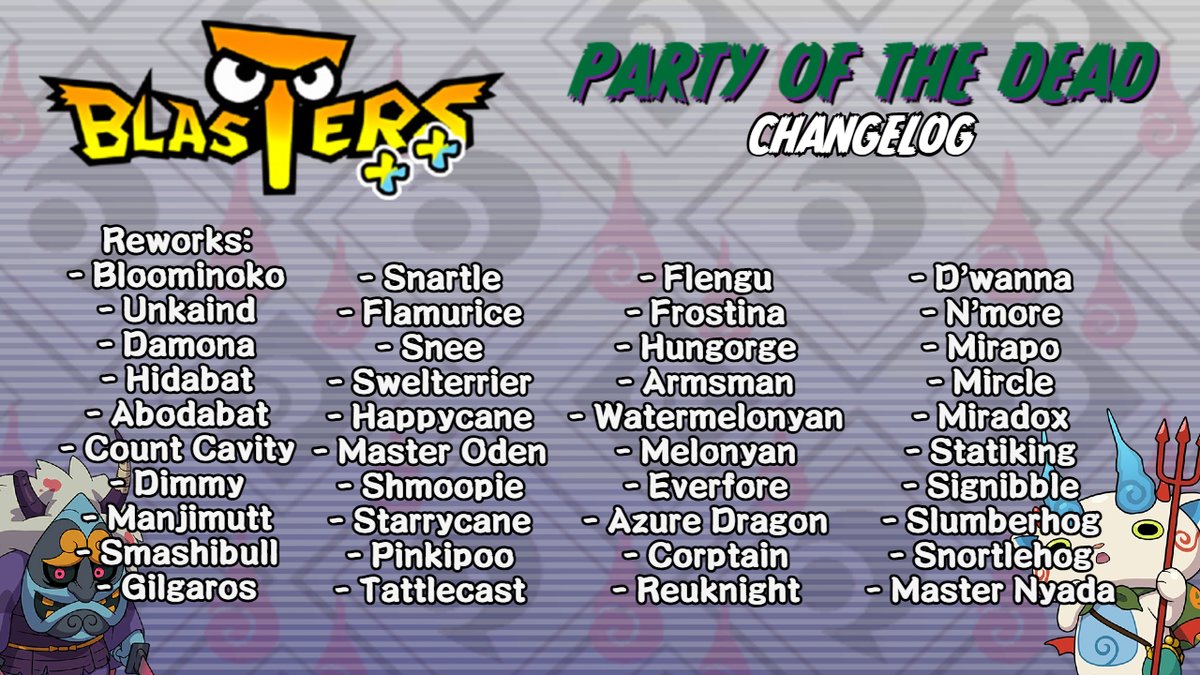 Blastersplusmod's tweet image. There are plenty of changes, treats and tricks coming in the next update! Check the images below to see the full changelog for the Party of the Dead update.