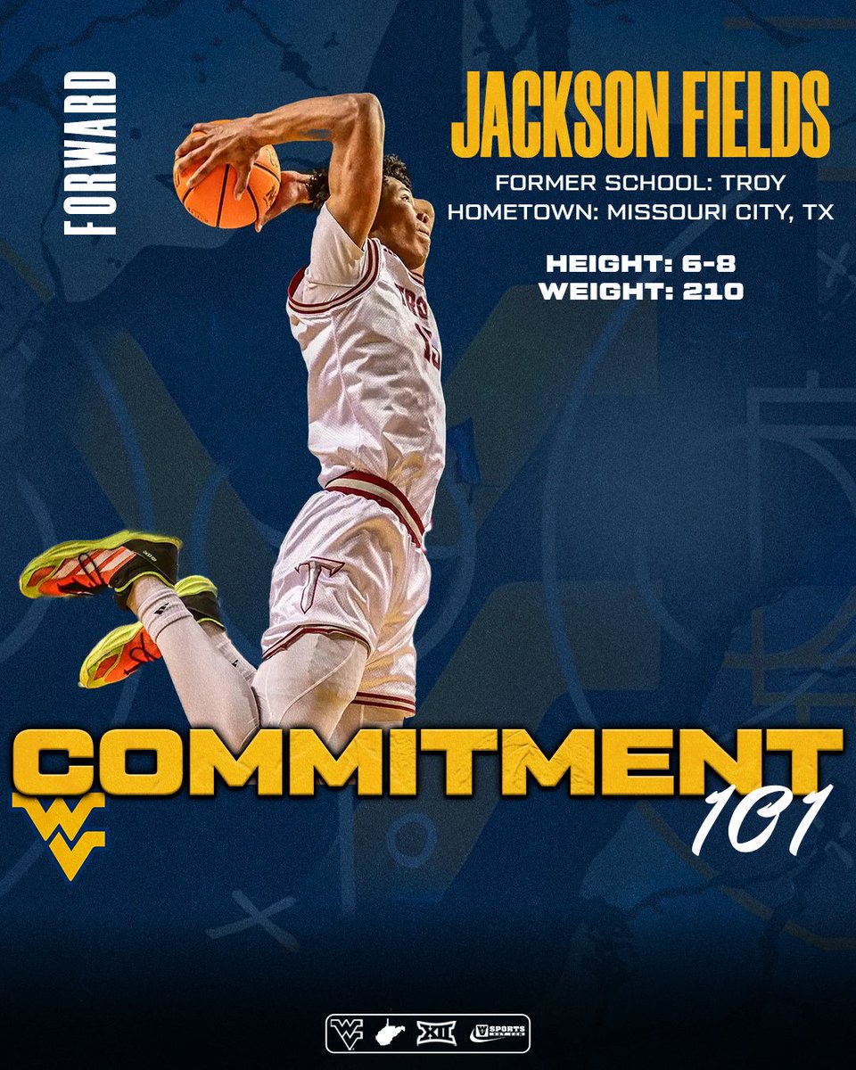 Breaking down everything you need to know about the transfer of Troy forward Jackson Fields to the #WVU basketball program. #HailWV 

Transfer 101 ▶️ gowvu.us/l3l