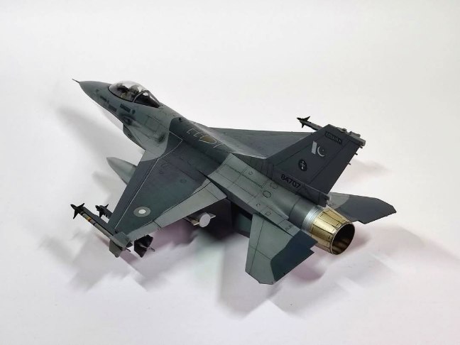 RehanSiraj1's tweet image. Made this #hasegawa F-16A of PAF No. 11 Sqn.
I designed and printed my own decals and painted markings where necessary.
This model will be going to an ex PAF pilot who flew his first F-16 solo in this aircraft S/N 84707.
#pakistanairforce #scalemodels #F16 #pakistan