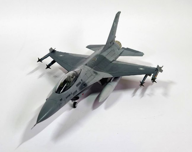 RehanSiraj1's tweet image. Made this #hasegawa F-16A of PAF No. 11 Sqn.
I designed and printed my own decals and painted markings where necessary.
This model will be going to an ex PAF pilot who flew his first F-16 solo in this aircraft S/N 84707.
#pakistanairforce #scalemodels #F16 #pakistan