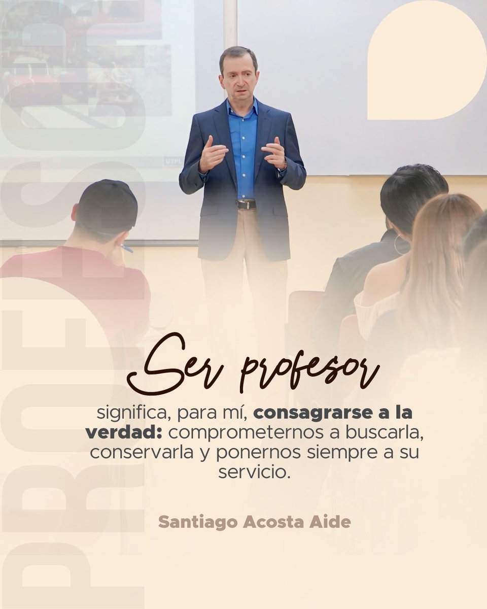 ✏️📘 Hoy, en este día me uno a todos los que con su dedicación y pasión, hacen de la enseñanza un acto de vida.

¡Feliz Día del Maestro! En especial a nuestros docentes de #UTPL Gracias por su dedicación y compromiso día a día. 

#DíaDelMaestro #SerProfesor
