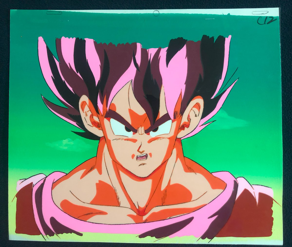 Kaioken Goku cel with original background used in episode 70 of Dragon Ball Z

#dragonballz #dbz #productioncel #dragonball #ドラゴンボール #animecel #animecels #animationcel #goku #cellulo #cel #cels #セル画