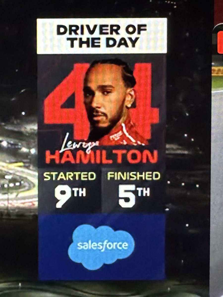 LEWIS HAMILTON DRIVER OF THE DAY!!!
