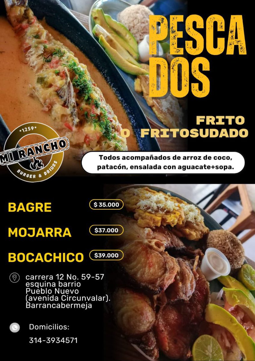 Inicia la Semana Santa com un delicioso almuerzo #Barrancabermeja #domicilios 📲 3143934571