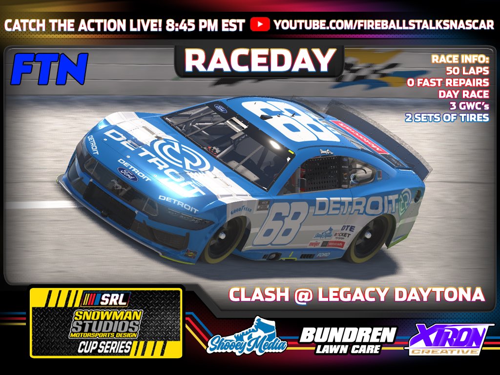 It’s raceday for the first time in 2025! 

It’s raceday in the SRL Snowman Studios Cup Series and it’s the 4th Annual SRL Clash @ Legacy Daytona! 

Join us tonight for 50 laps of fast action as we kick off our 4th season of competition!